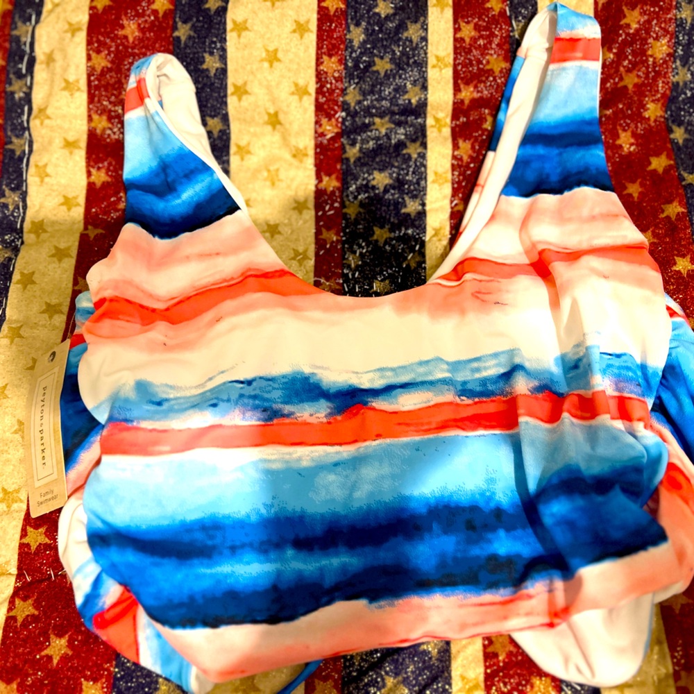 NWT Peyton & Parker women’s SWIM TOP, colorful halter top SIZE LARGE